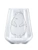 Mr. & Mrs. Panda Rotwein Glas Murmeltier ohne Spruch in Transparent