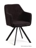 58 aufm Kessel ARMLEHNSTUHL drehbar (8er-Set) Devka 57x87x60 Schwarz/Espresso