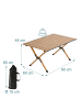 relaxdays Campingtisch in Natur - (B)90 x (H)44 x (T)60 cm