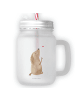Mr. & Mrs. Panda Trinkglas Mason Jar Hund Liebe ohne Spruch in Transparent
