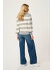 Kaffe Strickpullover KAlizza Regular fit in Grey melange/Turtledove stripe