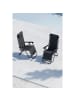 ebuy24 Liegestuhl Vulcano Schwarz 2er Set