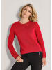 MADELEINE Eleganter Baumwollpullover mit Noppenstruktur in rot