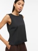 Vila O-Neck Ärmelloses Kurztop in Black Beauty