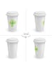 Mr. & Mrs. Panda To Go Becher Blume Kleeblatt ohne Spruch in Weiß