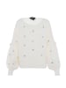 faina Pullover Mit Strass in WOLLWEISS