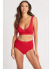 Sea Level Essentials Cross Front Multifit Bra Top in RED