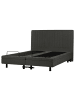 Beliani 5-tlg Doppelbett CASTELLAN in Grau/Schwarz