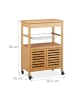 relaxdays Küchenwagen in Natur - (B)59,5 x (H)82 x (T)35 cm