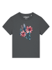 wat? Apparel T-Shirt Blume in Wasserfarbe 02 in Grau