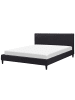 Beliani 9-tlg Doppelbett mit LED FITOU in Schwarz