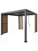 MCW Pergola P65 mit 1x Lamellenwand und 2x Seitenwand, Anthrazit