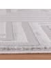 KADIMA DESIGN Teppich Kurzflor Waschbar 3D ILLER Strapazierfähig OEKO-TEX in Silber
