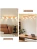 ZMH Deckenleuchte in beige 4-flammige E14 Holz Deckenspot Modern