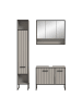 ebuy24 Badmöbelset Bagno (3-teilig) Grau 125 x 36 cm