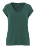 Pieces T-Shirt mit V-Ausschnitt in Trekking Green