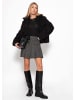 SASSYCLASSY Mini Rock mit Falten in Grau