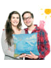 Mr. & Mrs. Panda Kissen 40x40 Wal Konfetti Design ohne Spruch in Weiß