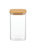 relaxdays 3 x Vorratsglas in Transparent/ Natur - 1200 ml