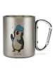 Mr. & Mrs. Panda Thermobecher Pinguin Duschen ohne Spruch in Silber