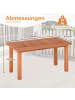 COSTWAY Gartentisch Holz 90 x 45,5 x 43,5 cm in Braun