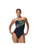 Speedo Medley Logo Medalist Badeanzug in Schwarz