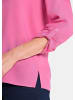 GOLDNER Kurzgröße:  Zeitlose Viskosebluse mit Hemdkragen in pink