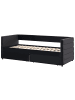 Beliani Einzelbett MARRAY in Schwarz - (W) 98 x (H) 70 x (L) 214 cm