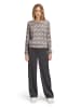 Betty Barclay Schlupfbluse langarm in Grau/Beige