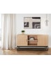 home24 home24 Sideboard mit 2 Türen aus Pappel-Echtholzfurnier & Metall in Pappel Hell in Pappel Hell