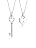 Elli Halskette 925 Sterling Silber Herz, Schlüssel in Silber