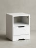 KADIMA DESIGN Nachtkonsole WL5.700 31x43x31cm Matt 1 Schublade und Ablagefach, in Weiß