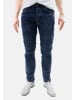 Jaylvis Acid Denim Jeans mit Kontrastnähten und Stretch in Dunkelblau