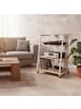 relaxdays Hifi Rack in Natur/ Weiß - (B)61 x (H)78 x (T)52 cm
