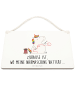 Mr. & Mrs. Panda Wanddeko Einhorn Näherin mit Spruch in Weiß
