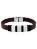 Adeliás Herren Armband aus Leder 21 cm in braun