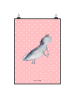 Mr. & Mrs. Panda Poster Axolotl Schwimmen ohne Spruch in Rot Pastell