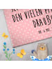 Mr. & Mrs. Panda Gästetuch Einhorn Stolzieren mit Spruch in Rot Pastell