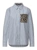 Street One Bluse in blau weiß