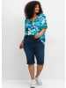 sheego Jeansbermudas in dark blue denim