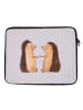 Mr. & Mrs. Panda Notebook Tasche Igel Liebe ohne Spruch in Grau Pastell