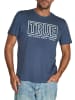 Mustang T-Shirt Basic Print Tee in Blau