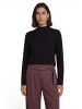 Zero  Feinstrickpullover mit Stehkragen in Black Beauty