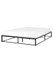 Beliani Doppelbett VIRY in Schwarz - (W) 166 x (H) 30 x (L) 206 cm