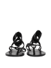 Isabel Marant Schwarz Leder Flip-Flop Sandalen