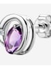 Diamant L'éternel Ohrringe aus 585 Weißgold mit 0.8 Karat Diamant mit Amethyst