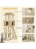 Pawhut Kratzbaum Khaki+Beige+Kaffee 69L x 40B x 131H cm