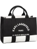 Karl Lagerfeld Handtasche K/RSG Square MD Col. Block in Cannoli Cream/Black
