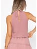 SASSYCLASSY Schulterfreies Musselin Top in Rosa