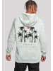 F4NT4STIC Hoodie Escape Discover the World Palm Trees in grau meliert